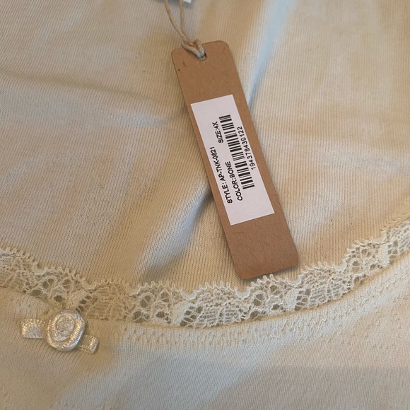 SKIMS POINTELLE BONE TANK TOP - Picture 3 of 5